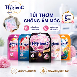 Combo 5 Túi Thơm Mát Hygiene 8g , Treo Tủ Treo Trong Ô tô Hương Nước Hoa Cao Cấp Chống Mùi Hôi Ảm Mốc