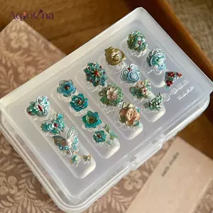 AqToCna 3D Khuôn Làm Móng Tay Silicon Hoạt Hình Giáng Sinh Hoa Bướm Móng Tay Mẫu DIY Móng Tay Nghệ Thuật Trang Trí Móng Tay Mẫu Cho Móng Tay Quyến Rũ AqToCna