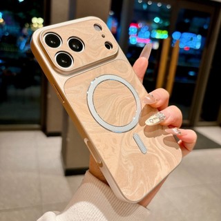 Ốp điện thoại hút từ vòng sóng nước nâng cao phù hợp cho iPhone17 Pro Max 16 15 14 13 Pro Max bảo vệ camera chống sốc chống rơi mặt sau cứng