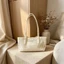 Túi Tote Dệt SAMO, Da PU Có Túi Bên Trong Túi Đeo Vai Rỗng, 25x17x12cm Rỗng Ra Dung Tích Lớn Dây Kéo Ví Bãi Biển