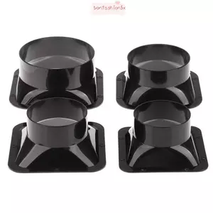 Khớp nối ống thông gió ITRUMPET, Đầu nối mặt bích tường ABS 100-300MM, Phụ kiện gia đình Đầu nối ống xả màu đen Ống thông gió