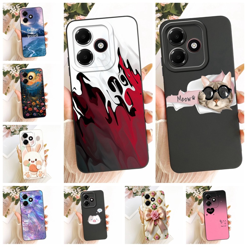 Dành Cho Oppo A6c Ốp điện thoại CPH2895 Thẩm Mỹ Hoạt Hình Dễ Thương Hoa Sang Trọng Vỏ Sơn Ngộ nghĩnh Cho Oppo A6c Ốp điện thoại