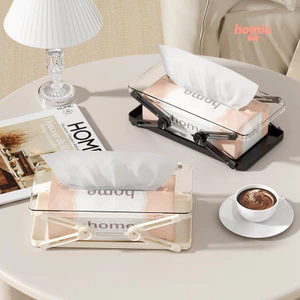 Hộp đựng khăn giấy lò xo điều chỉnh linh hoạt, sáng tạo, thích hợp cho phòng ăn, phòng khách, phòng ngủ, nhà ở.
