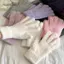 AqToCna Giả Lông chồn Găng Tay Dệt Kim Mùa Đông Ấm Áp Thi Nhung Năm Ngón Găng Tay Nữ Ngoài Trời Đi Xe Đạp Màu Trơn Găng Tay AqToCna
