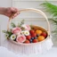 Giỏ hoa bằng gỗ đa năng Giỏ đựng trái cây dệt tay lâu trôi để trang trí tiệc
