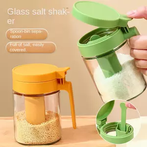 Hộp đựng gia vị có thìa 320ml Hộp đựng gia vị chống rò rỉ cho nhà bếp Tủ đựng thức ăn mặt bàn mueadsyvn