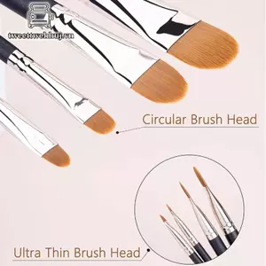 Tweeduj Flat Round Siêu Mỏng Kem Che Khuyết Điểm Cọ Trang Điểm Đường Viền Chuyên Nghiệp Kem Che Khuyết Điểm Dụng Cụ Trang Điểm 4 Loại Kích Thước VN