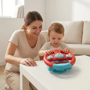 Đế Hút Vô Lăng Đồ Chơi Ánh Sáng Và Âm Nhạc Vô Lăng Đồ Chơi Trẻ Em Đồ Chơi Bảng Điều Khiển Đúc Nhựa