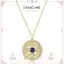 FANCIME "Lumen Star" Sapphire Vòng cổ bạc đá quý tháng 9