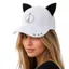 Mũ Hip Hop SMILE, Mũ bóng chày tai mèo thông thường, Nhẫn kim loại sáng tạo Mũ mỏ vịt Cotton Đầm dạo phố
