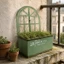 Arched Window Planter Đau khổ Hoàn thiện Vintage Iron Planter Giá đỡ cây trồng uncoveredTop Flower Trough Đế ổn định