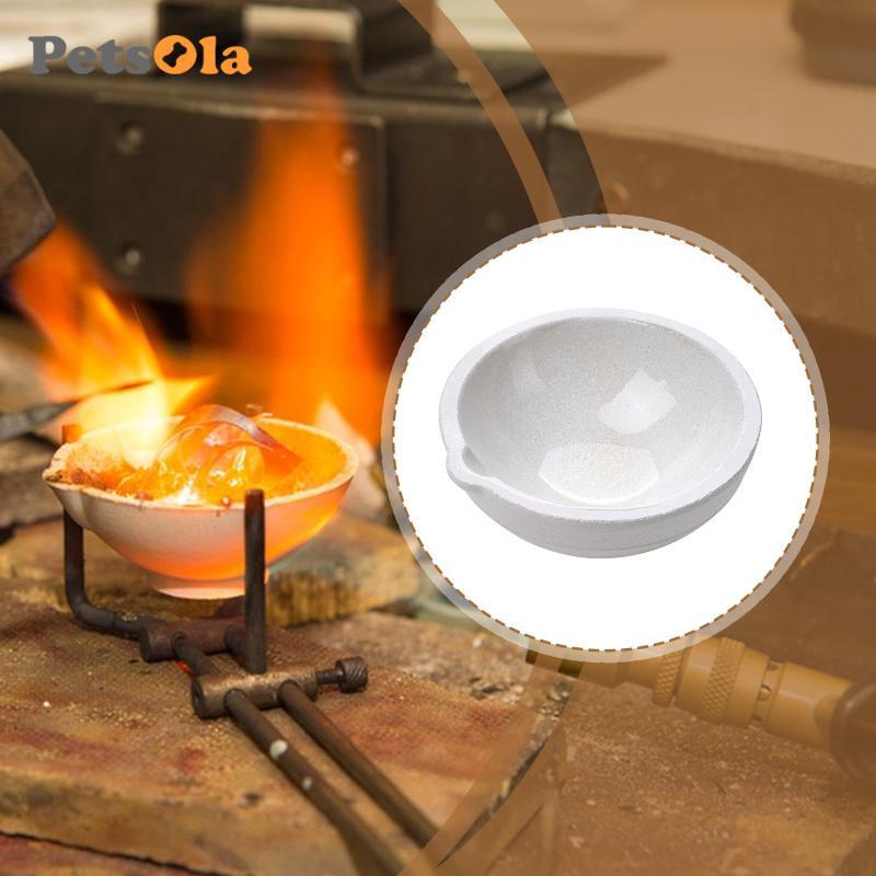 Gốm Crucible Bát Lò Khuôn Làm Nóng Chảy Kim Loại Đúc Vàng Bạc Trang Sức Làm Chịu Nhiệt Cao