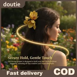 Doutie Nữ Cưới Đặc Biệt Hoa Lan Vuốt Tóc Lý Tưởng Cho Cá Mập Kẹp Đuôi Ngựa Tạo Kiểu VN