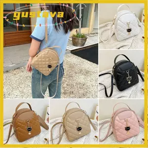 Ba lô nhỏ GUSTAVA, Túi đeo vai đa chức năng dung lượng cao, Ba lô da PU thông thường dành cho nữ
