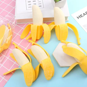 Đồ chơi bóp chuối mềm mại thân thiện với da Phục hồi chậm Áp lực giải phóng không biến dạng Cải thiện sự tập trung để sử dụng giải trí hàng ngày