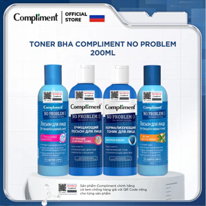 Toner BHA Compliment No Problem làm sạch sâu, kiềm dầu, giảm mụn, mờ thâm - 200ml