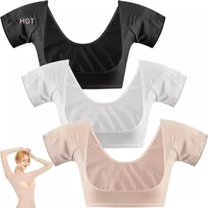 JULYHOT Áo Phông Hình Miếng Lót Mồ Hôi Có Thể Giặt Được Nách Miếng Lót Mồ Hôi Có Thể Tái Sử Dụng Nước Hoa Nách Thấm Hút Vệ Binh Lá Chắn Khử Mùi Cho Nữ Bé Gái Massivedeals