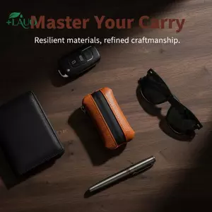Túi chìa khóa ô tô bằng da thật Springevenstar dành cho nam có dây kéo Hoàn hảo để sử dụng hàng ngày Springevenstar