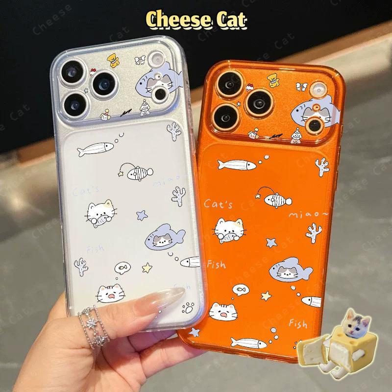 trở thành 17 Pro Max Ốp điện thoại hình chú cá Kitty siêu dễ thương cho iPhone 14 15 16 13 12 11 Pro Max Xs Maz XR
