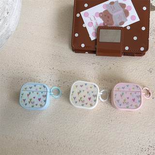 Trái tim đầy màu sắc cho AirPods 1 / 2 3 Pro Pro2 pro3 Bộ tai nghe Airpods4 Vỏ bảo vệ Bluetooth không dây AirPods Pro i3 i4 pro3 Vỏ bảo vệ tai nghe