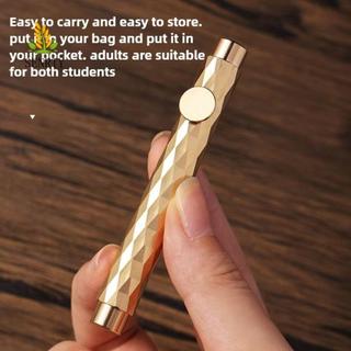 Bút máy kim loại SENRTY, Chữ viết tay có thể mở rộng Bút đồng thau cổ điển, Nghệ sĩ di động Viết ngắn Retro Mini Pocket Pen Văn phòng phẩm