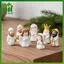 Bức tượng nhỏ bằng nhựa ngọt ngào, Đồ trang trí nhà búp bê DIY, Tác phẩm điêu khắc gia đình thiêng liêng vẽ tay hoạt hình, Đồ trang trí bằng nhựa để bàn Mini n