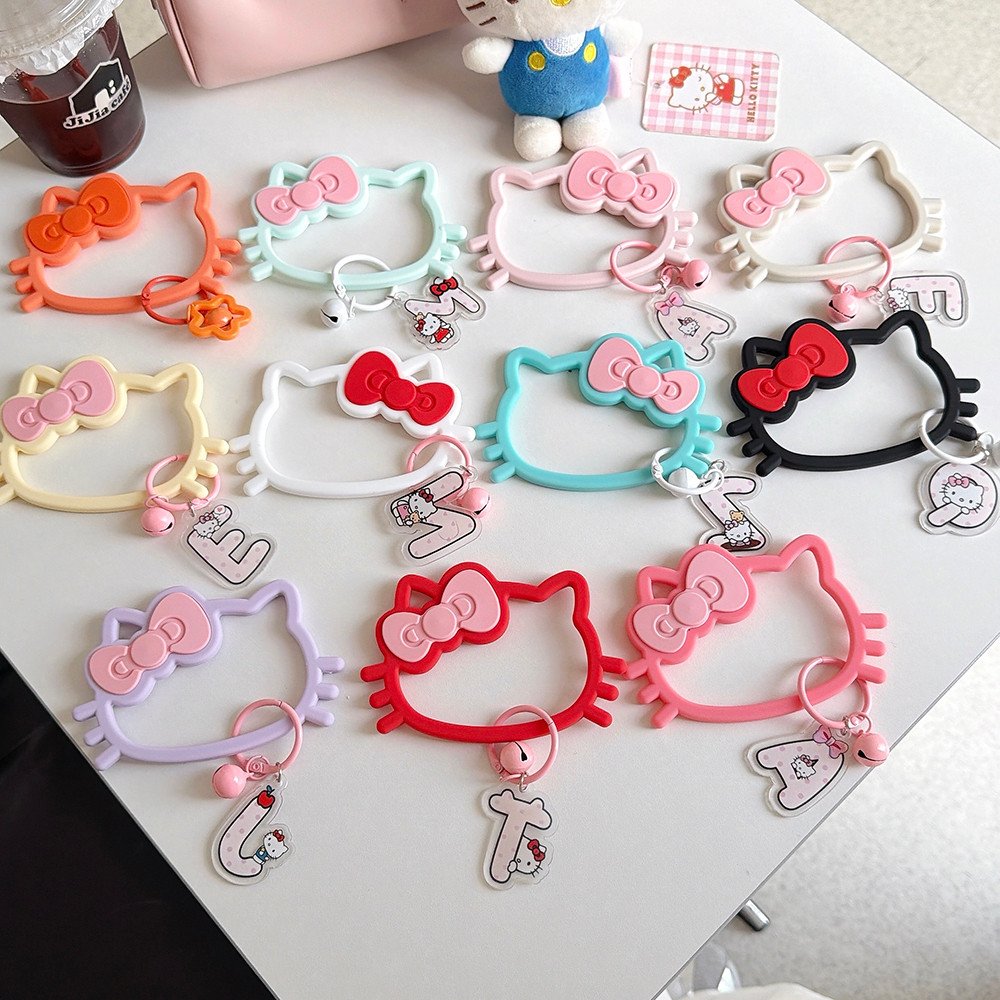 Hoạt Hình Dễ Thương Kitty Silicone Cầm Tay Khóa Túi Móc Treo Điện Thoại Di Động Ngoài Trời Chống Mất Mặt Dây Chuyền