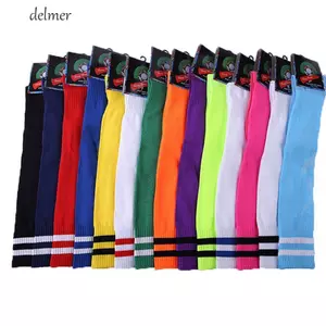 DELMER Bóng Đá Dài Tất 1 Cotton Spandex Bóng Chày Khúc Côn Cầu Nhiều Màu Ống Dài Sọc Trẻ Em Tất