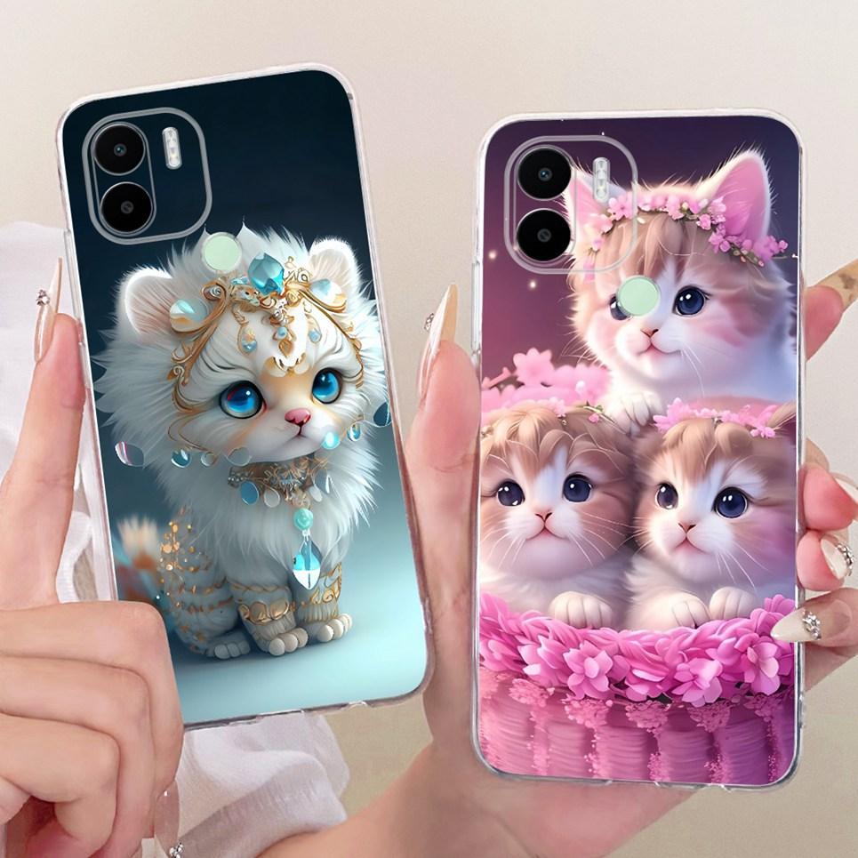 Dành Cho Xiaomi Redmi A1 + A2 + A1 Plus A2 Plus Ốp Điện Thoại Đáng Yêu Mèo May Mắn Túi In Hình Ốp Lưng Silicon Mềm Trong Suốt