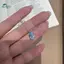Springevenstar Trang sức chuỗi xương đòn cao cấp Aquamarine Nelace tinh tế dành cho nữ cho mùa hè và các bữa tiệc Springevenstar