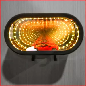 ST2 Infinity LED Garage Chìa Khóa Đèn Hình Đường Hầm Mô Hình Ô Tô Bảo Quản Và Hộp Trưng Bày Đèn Ngủ TS2