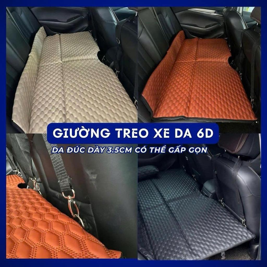 Giường treo xe ô tô hàng ghế sau Da 6D cao cấp dày 3.5cm cho xe 4 chỗ 5 chỗ 7 chỗ