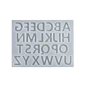 Flgo Bảng Chữ Cái Khuôn Silicon Có Lỗ Cho Bông Tai Mặt Dây Chuyền Móc Khóa Sáng Tạo Moild