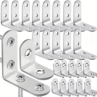 Giá đỡ L 90 độ có vít - Chốt hỗ trợ góc nội thất bằng thép không gỉ