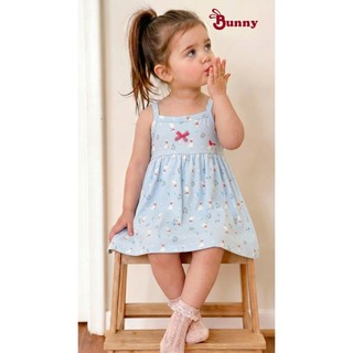 Váy 2 dây mùa hè chính hãng Bunnybaby chất thun cotton mềm mát cho bé 1-5 tuổi Bubbybaby-GV