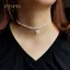 PNPIA- Mặt dây chuyền hình con bướm Opal đơn giản Nelace Dây chuyền ngọc trai giả thanh lịch Dây chuyền xương đòn hợp thời trang dành cho nữ Quà tặng