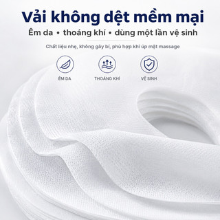 100 miếng lót mặt cho massage, dùng khi nằm úp mặt, kết hợp gối nằm sấp và khăn trải bàn, sạch sẽ tiện lợi