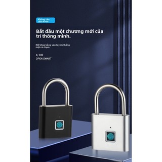 Nhận dạng vân tay nhanh Ổ khóa thông minh Khóa vali chống trộm bằng kim loại Khóa an toàn nhận dạng di động