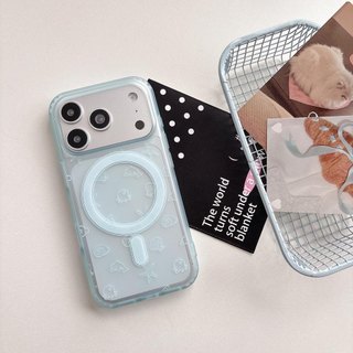 Ốp Lưng Cứng Tương Thích Với iPhone 15 15Pro 15ProMax 16 16Pro 16ProMax 17 17Pro 17ProMax Ốp Nam Châm Họa Tiết Xanh
