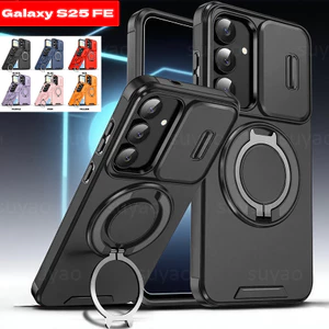 Dành Cho Samsung Galaxy S26 Ultra S25FE S25 FE 2025 S24 S24FE S23 S23Ultra S26Ultra Vỏ Điện Thoại Giáp Nhẫn Giá Đỡ Vỏ Từ Tính SamsungS25FE Plus Bảo Vệ Ống Kính Ốp Lưng Chống Sốc