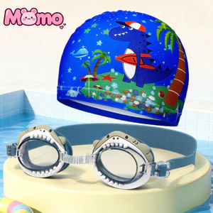 Kính bơi chống nước hoạt hình và bộ mũ bơi thoáng khí thoải mái cho bé trai và bé gái