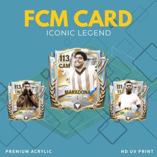 FC Móc chìa khóa di động máy chơi bóng đá Acrylic cao cấp fcm 26 HD chống nước in UV 6 cm