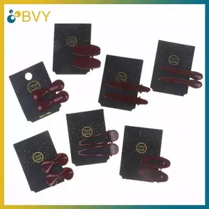 BVY 1 Cặp Lễ Hội Năm Mới Không Khí Đầu Kẹp Nơ Đỏ Nổ Kẹp Dubill Kẹp Ngọt Retro Chất Lượng Cao Phụ Kiện Tóc.