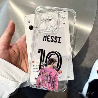 Ốp điện thoại trong suốt trong suốt không 10 Bóng Đá Màu Hồng Thích Hợp Cho iPhone 13promax 13 14 15 16 17 pro max 16pro 15promax 14promax xs xr 11promax Vỏ Silicon Linh Hoạt