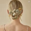 Kẹp tóc bằng thép không gỉ vàng 18k - Kẹp tóc hình chữ U thanh lịch cho tóc dài