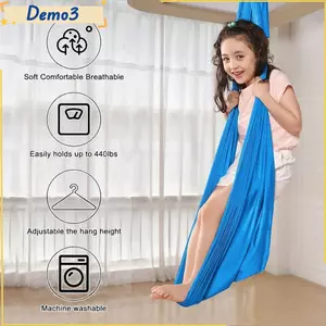 Xích đu trẻ em, Xích đu cảm giác mềm mại đàn hồi, Di động thoáng khí 150x280cm Có thể giặt được Võng trong nhà