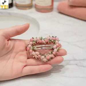 < YEI > Kẹp Tóc Màu Hồng Đặc Biệt Với Thiết Kế Hình Học Hoa Ngôi Sao Trái Tim Cho Nữ Và Bé Gái Mới
