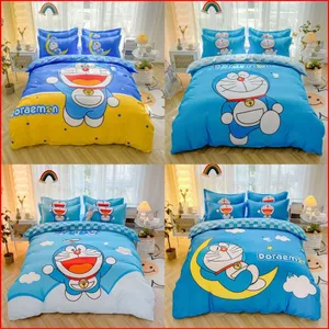 ST2 Doremon 3IN1 Bộ Chăn Ga Gối Chăn Gối Nhà Phòng Ngủ Có Thể Giặt Ký Túc Xá Phù Hợp Với TS2