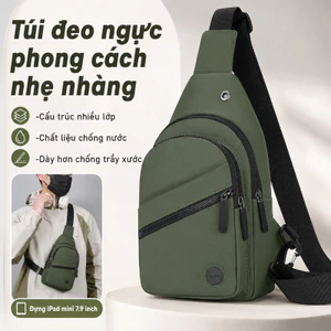 Túi đeo Ngực Nam Kiểu Hàn Chống Nước, Bền, Chịu Mài Mòn, Phù Hợp đi Làm, Dễ Phối đồ, Túi đeo Chéo Một Vai