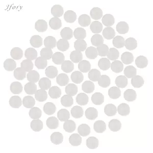 Jfory 100 Viên bi thủy tinh trong suốt tròn trong suốt để làm đầy bình trang trí bể cá